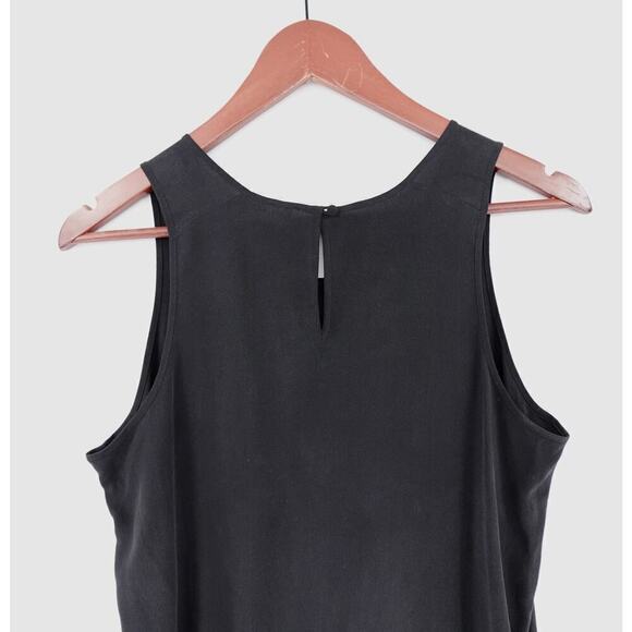 The Reset R-LABEL Silk Tank Top Womens Small Black Lagenlook Minimalist - Picture 6 of 13